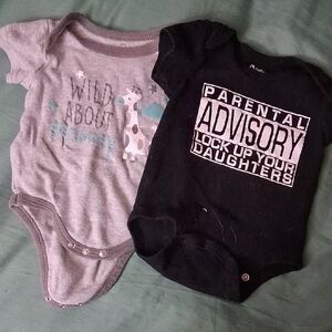 Gray and Black Kids One Piece Set